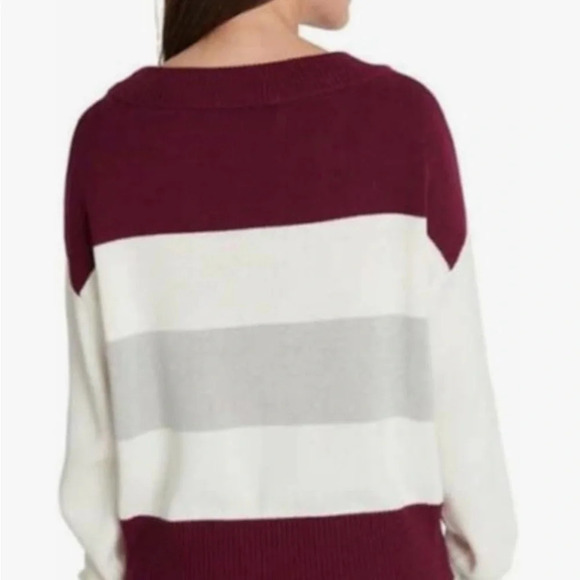 Lucky Sweater Women Sz XX L Red Cream NWT - Picture 2 of 10
